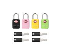 SURE LOCK TSA Approved Luggage Locks - One Key Opens All, Compact & Durable Zinc Alloy Travel Lock with Steel Shackle, Keyed Alike (Multiple Colors, Mini Size for Suitcase/Backpack/Gym Locker)