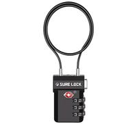 SURE LOCK TSA Compatible Travel Luggage Locks, Inspection Indicator, Easy Read Dials (Extra Long Cable)