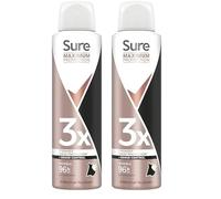 Sure Maximum Protection Invisible Anti-Perspirant Aerosol Women's Deodorant Spray with 3x stronger* sweat protection for 96 hour sweat and odour protection 150 ml (Pack of 2)