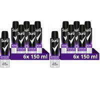 Sure Men Active Dry Anti-perspirant Deodorant Aerosol 48h protection anti-perspirant deodorant spray for effective sweat and odour protection 6x 150 ml (Pack of 2)