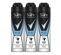 Sure Men Anti Perspirant 48H Protection Invisible Ice Deodorant, 150ml x 3