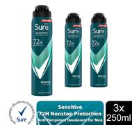 Sure Men Nonstop Protection Anti-Perspirant Aerosol Sensitive 250ml