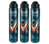 Sure Thermo Fresh Nonstop Protection Antiperspirant Deodorant with Body Heat Activated technology Aerosol Spray for 72-hour sweat and odour protection 250 ml