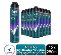 Sure Men Active Dry Antiperspirant Deodorant Nonstop 250ml