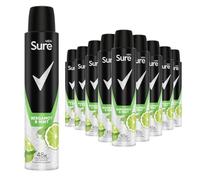 Sure Men Anti Perspirant Deodorant Bergamot & Mint, Pack of 10, Alcohol Free Deodorant Spray for Men with energising scent Provides 48-Hour Odour Control, 200ml