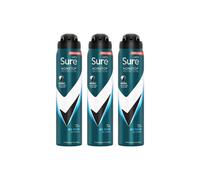 Sure Men Nonstop Protection Invisible Ice Fresh Deodorant Body Spray Antiperspirant with body heat activated technology for 72 hour odour and sweat protection 250 ml