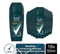 Sure Men Antiperspirant Deodorant Roll On 72H Nonstop Protection, 50ml