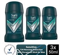 Sure Men Anti Perspirant Deodorant Stick Sensitive, 6x50ml
