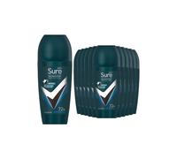 Sure Men 'antiperspirant Roll On' 72H Nonstop Protection Ice Fresh, 12X50Ml In White White