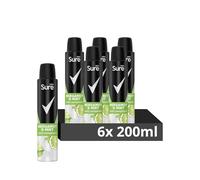 Sure Men Bergamot & Mint Anti-Perspirant Aerosol men’s deodorant spray with an energising scent for 48 hour sweat and odour protection 6x 200 ml