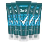 Sure Men Deodorant Cream Ocean Rush, Pack of 5, Whole Body Deodorant for Men Aluminium Free Deo Cream with Herbal and Woody Scent Provides 72-Hour Odour Control, 75 ml