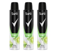 Sure Men Deodorant Spray Bergamot & Mint with 48Hrs Protection 200ml, 3 Pack