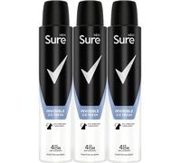 Sure Men Invisible Ice Fresh Anti-Perspirant Aerosol deodorant 48hr 200ml x 3
