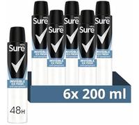 Sure Men Invisible Ice Fresh Anti-Perspirant Deodorant Spray, 200ml, Pack of 6