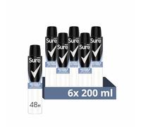 Sure Men Invisible Ice Fresh Anti Perspirant Aerosol Spray Deodorant Pack6x200ml