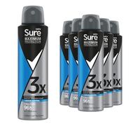 Sure Men Maximum Protection Anti Perspirant Deodorant Spray Cobalt Dry, Pack of 6, Alcohol Free Deodorant for Men 96-Hour Odour and Sweat Protection, 150ml