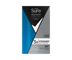 Sure Men Maximum Protection Anti-Perspirant Deodorant Stick - Pack of 2x45ml New