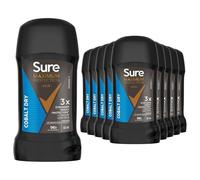 Sure Men Maximum Protection Cobalt Dry 50ml, 12 Pack - Clinical Strength Anti-Perspirant Cream Stick for 912H Sweat Protection, Dermatologically Tested Formula