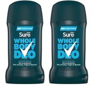 Sure Men Ocean Rush Whole Body Deodorant Men's Deodorant Stick with a herbal & woody fragrance for 48 hour odour control 50 ml (Pack of 2)