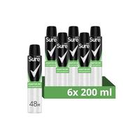 Sure Men Quantum Dry Anti-Perspirant Aerosol deodorant for men for 48-hour sweat and odour protection 6x 200 ml
