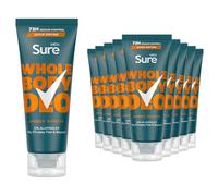Sure Men Whole Body Deodorant Cream, Amber Woods Scent 75ml, 12 Pack - 72H Odour Control, Long-Lasting Freshness, All-Over Body Protection, Suitable for Underarms, Mens Daily Deodorant