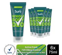 Sure Men Active Fresh 72hr Whole Body Deodorant Cream 75ml