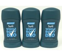 Sure Men Whole Body Deodorant Stick Ocean Rush 48Hrs Odour Control 50ml x 3