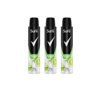 Sure Men 'deodorant Spray' Bergamot & Mint With 48Hrs Protection 200Ml, 3Pk In White White