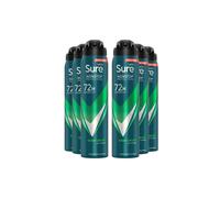 Sure Men Anti-perspirant 72H Nonstop Protection Quantum Dry Deodorant, 6x250ml