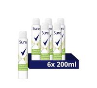 Sure Pear & Jasmine Anti-Perspirant Aerosol Women’s Deodorant Spray with a fruity, floral fragrance for 48 hour protection against sweat and odour 6x 200 ml
