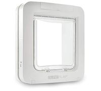 Sure Petcare SureFlap Microchip Pet Door for Cats & Small Dogs with Curfew Timer, Compatible with RFID Collar Tags and Microchips, 1-Button Control, White, 4 x C Cell Batteries Required, Not Included