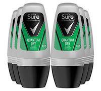 Sure Quantum Dry Anti-perspirant Roll On Pack Of 6 48h Protection Against Sweat And Odour MotionSense Technology Deodorant 50 Ml