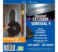 Sure Seal Draught Excluder - 4mm Black 5m Roll
