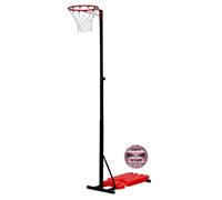 Sure Shot Easi Play Junior Unit With Star Ball Adjuatble Netball Unit - Red/Black/Pink, 10 Ft
