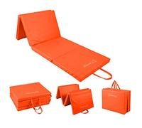 Sure Shot Fitness Four-Fold Fitness Mat - 40mm Thick Foam, Non-Slip, Foldable Yoga Mat, Perfect for Home Gym, Pilates, Fitness and Gymnastic, Orange