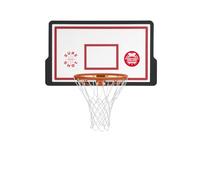 Sure Shot Junior Shot Basketball Backboard & Ring - Wall Mounted 80 x 58cm Backboard, Full Size Steel Ring with Net, Indoor & Outdoor - Approved by Basketball England