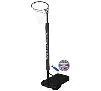 Sure Shot Prime Shot Netball Hoop and Ball Set, Black/Silver, One Size