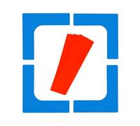 Sure Shot Throw Down Lines and Corners - Pack of 24 Non-Slip Court Markers - Durable Rubber Training Aids for Badminton, Squash & Racket Sports - Blue/Red