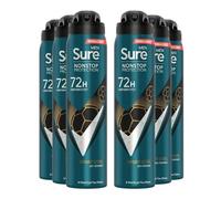 Sure Men Anti-perspirant 72H Nonstop Protection Sport Cool Deodorant, 6x250ml