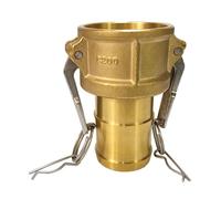 SURE TEC Kamlock Coupling Type C Adapter with Hose Nozzle (Brass, 1 Inch)