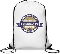 Sure the fight was fixed. I fixed it with a right hand Gym Sack Casual Drawstring Bag White