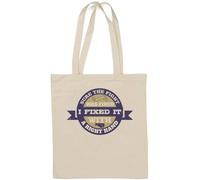 Sure the fight was fixed. I fixed it with a right hand Natural Cotton Tote Bag White