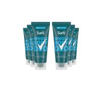 Sure Men Deodorant Cream Ocean Rush, Pack of 6, Whole Body Deodorant for Men Aluminium Free Deo Cream with Herbal and Woody Scent Provides 72-Hour Odour Control, 75 ml