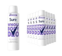 Sure Whole Body Deodorant Cream Rio Coconut 150ml, 12 Pack - 72H Odour Control, All-Over Freshness, Gentle on Skin, Long-Lasting Tropical Coconut Scent for Daily Use
