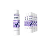 Sure Whole Body Deodorant Cream Rio Coconut with 72Hrs Odour Control 150ml, 6Pk