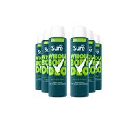 Sure Men Whole Body Deodorant Spray Active Fresh w/ 72H Odour Control 150ml, 6pk