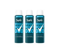 Sure Whole Body 'deodorant Spray' Ocean Rush W/ 72H Odour Control 150Ml,3Pk In White White One Size