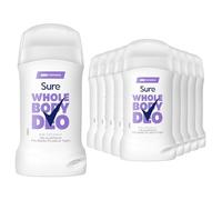 Sure Whole Body Deodorant Stick Rio Coconut 50ml, 12 Pack - 48H Odour Control, Fresh Tropical Coconut Scent, All-Over Daily Protection, Gentle Formula for Whole Body Use