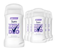 Sure Whole Body Deodorant Stick Rio Coconut 50ml, 6 Pack - 48H Odour Control, Fresh Tropical Coconut Scent, All-Over Daily Protection, Gentle Formula for Whole Body Use
