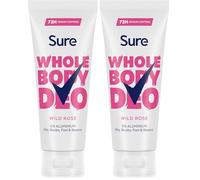 Sure Wild Rose Whole Body Deodorant Women's Deodorant Cream with a fresh & floral fragrance for 72 hour odour control 75 ml (Pack of 2)